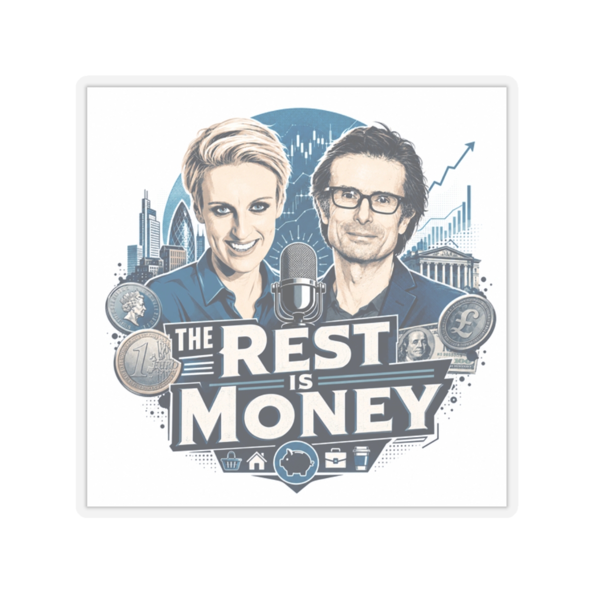The Rest Is Money Sticker