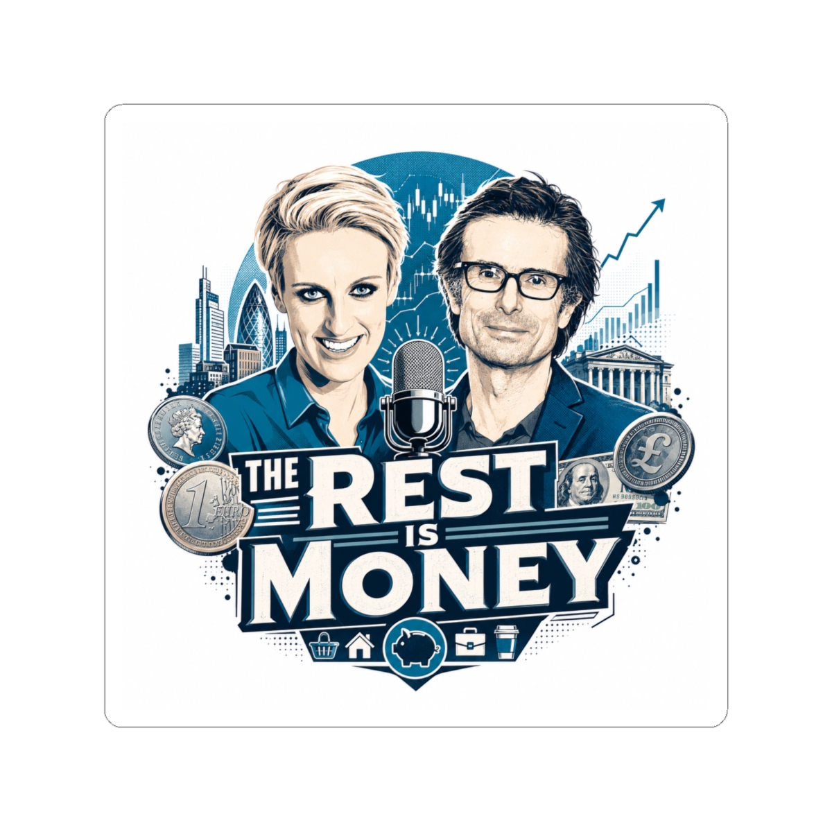 The Rest Is Money Sticker
